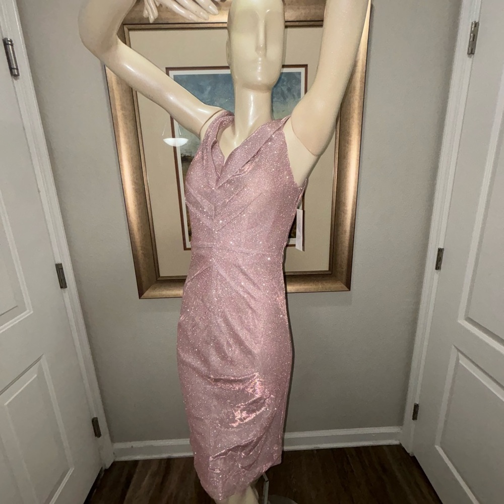 NWT RENE RUIZ V-Neck Midi Length Dress w/ Tags SIZE 4
